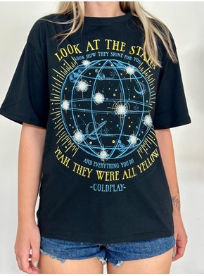 Camiseta Coldplay Stars - Preta