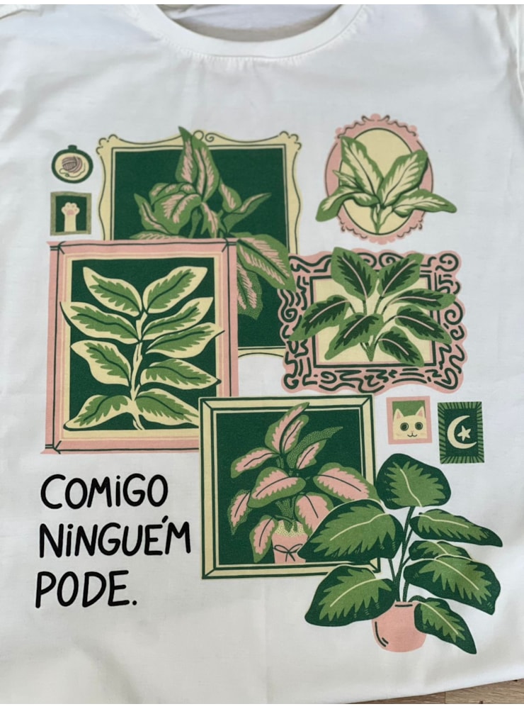 Camiseta Comigo-Ninguém-Pode - Off-White — imagem 2