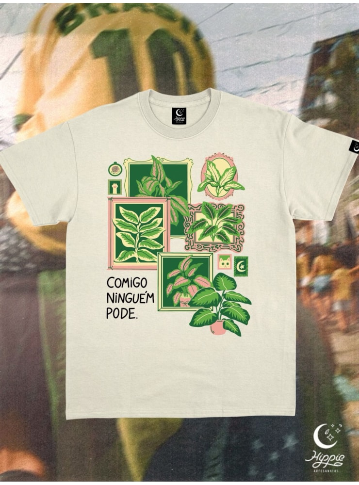 Camiseta Comigo-Ninguém-Pode - Off-White — imagem 1