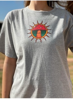 Camiseta Consciência - Cinza - Frente e Verso