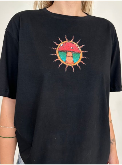 Camiseta Consciência - Preta - Frente e Verso