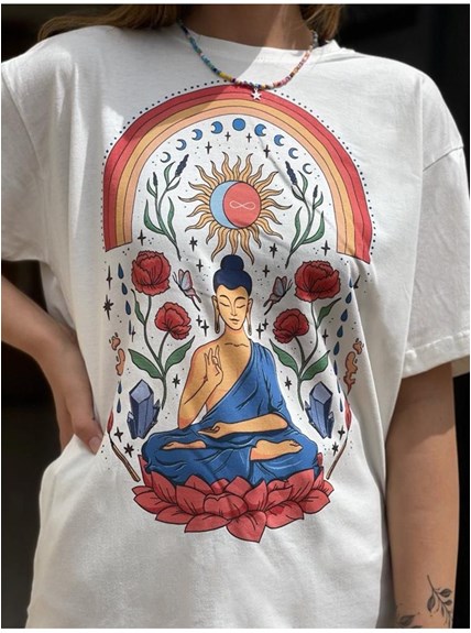 Camiseta Convoque seu Buda - Off-White