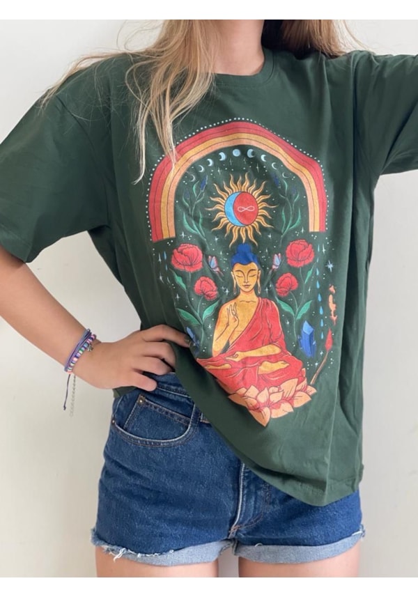 Camiseta Convoque Seu Buda - Verde