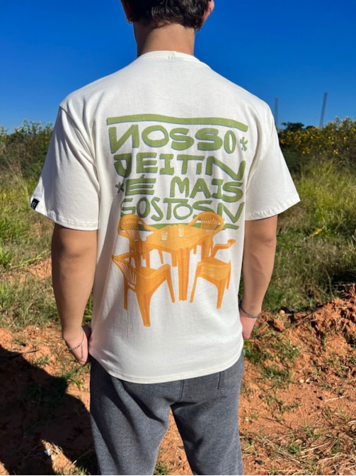 Camiseta Copo Gostosin - Off-White - Frente e Verso
