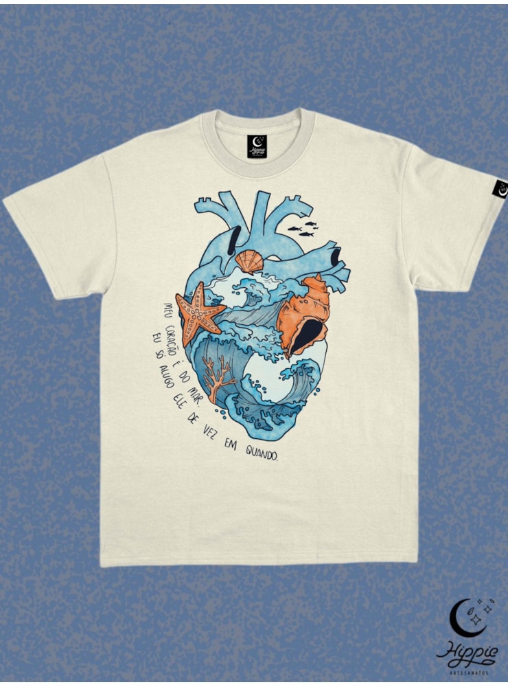 Camiseta Coração do Mar - Off-White — imagem 1