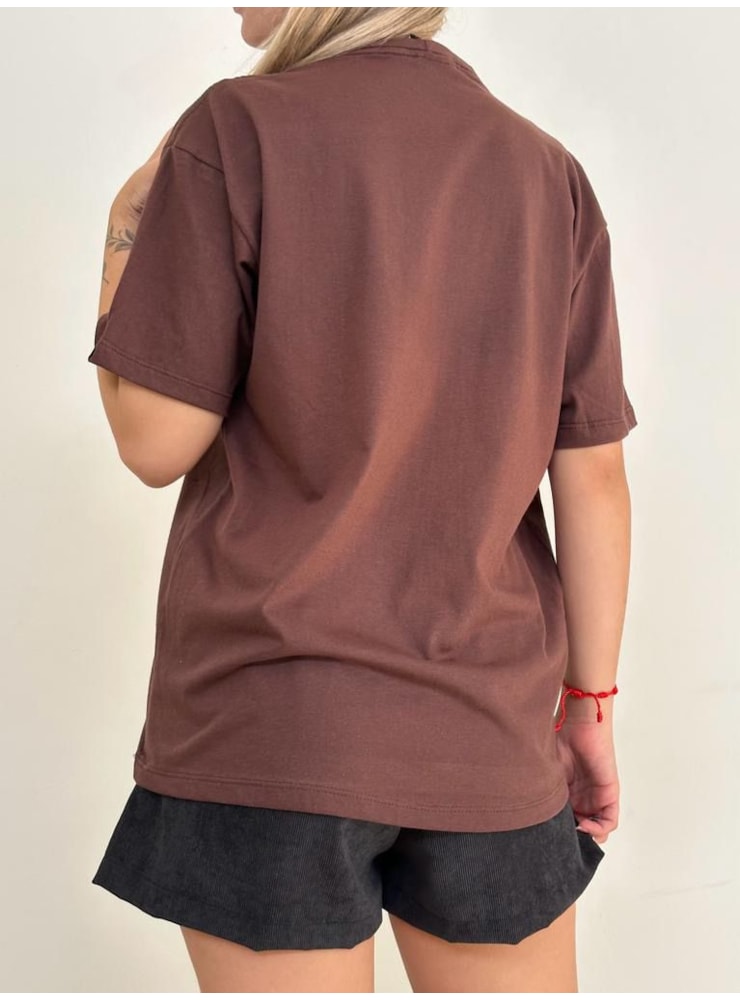 Camiseta Coração Euforia - Marrom — imagem 3