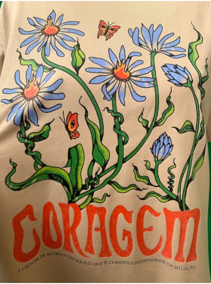 Camiseta Coragem - Cáqui