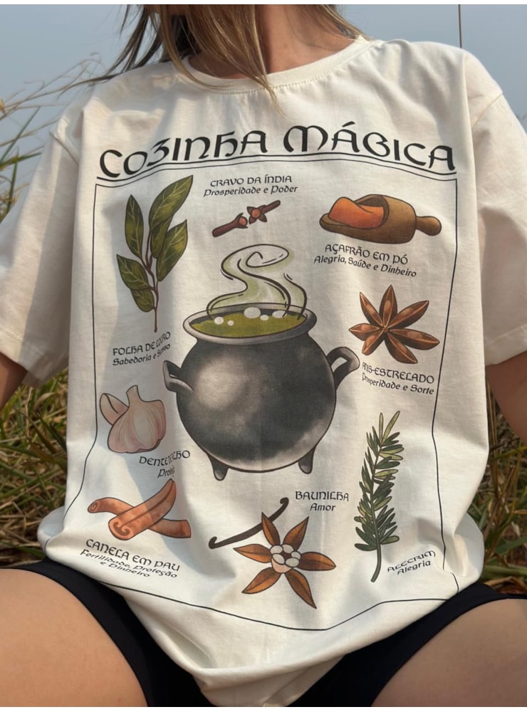 Camiseta Cozinha Mágica - Off-White — imagem 1