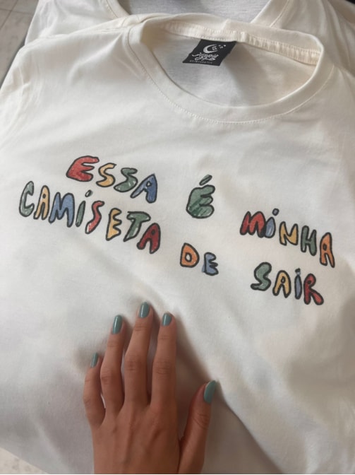 Camiseta De Sair - Off-White