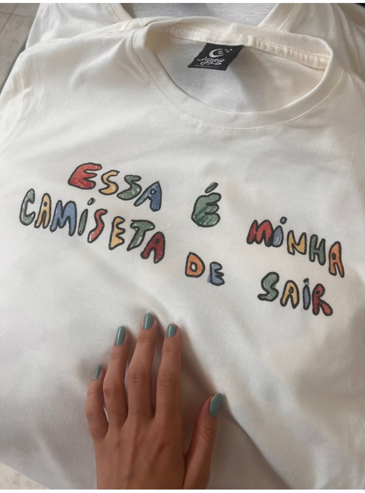 Camiseta De Sair - Off-White — imagem 1