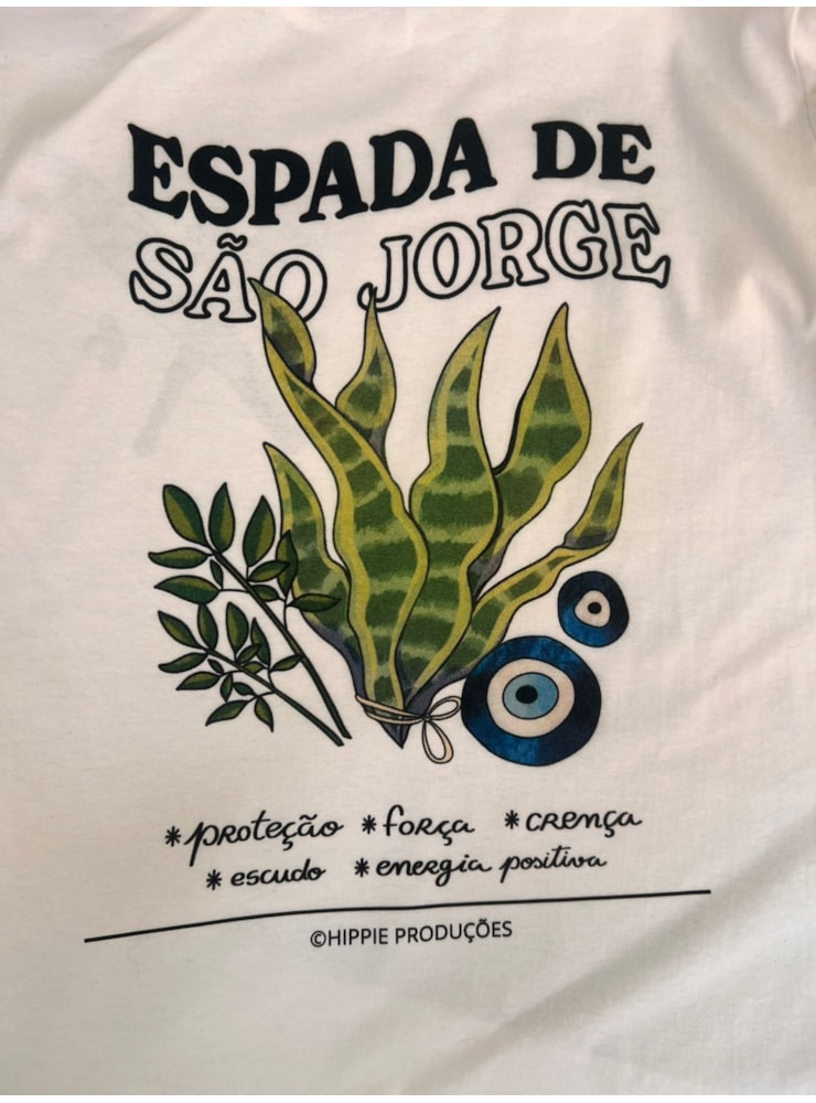 Camiseta de São Jorge - Off-White - Frente e Verso — imagem 3