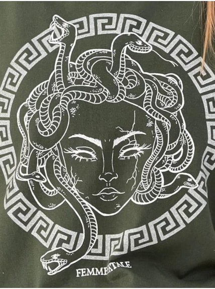 Camiseta Deusa Medusa - Verde