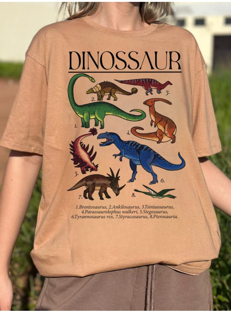 Camiseta Dinossauros - Cáqui — imagem 1