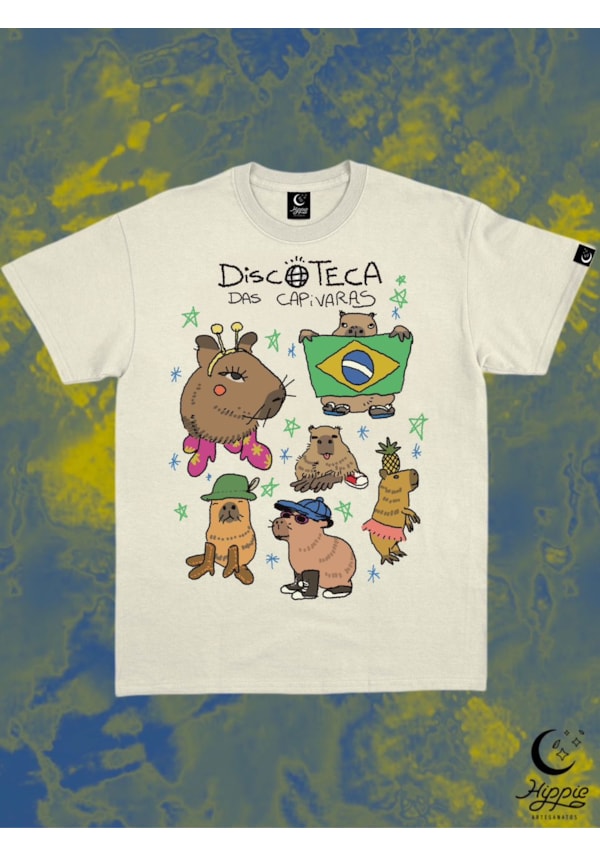 Camiseta Discoteca das Capivaras - Off-White
