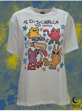 Camiseta Discoteca dos Gatos - Off-White