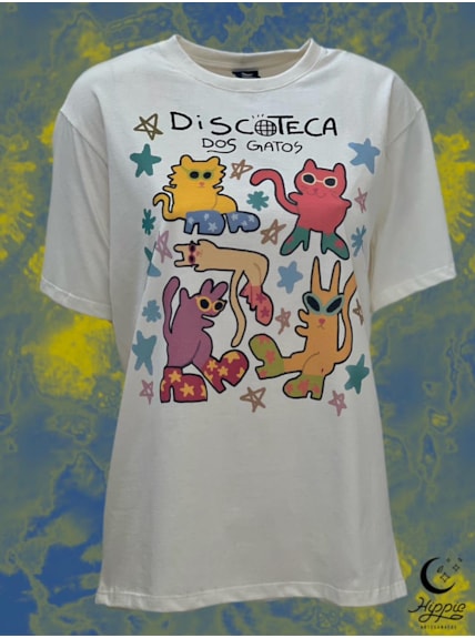 Camiseta Discoteca dos Gatos - Off-White