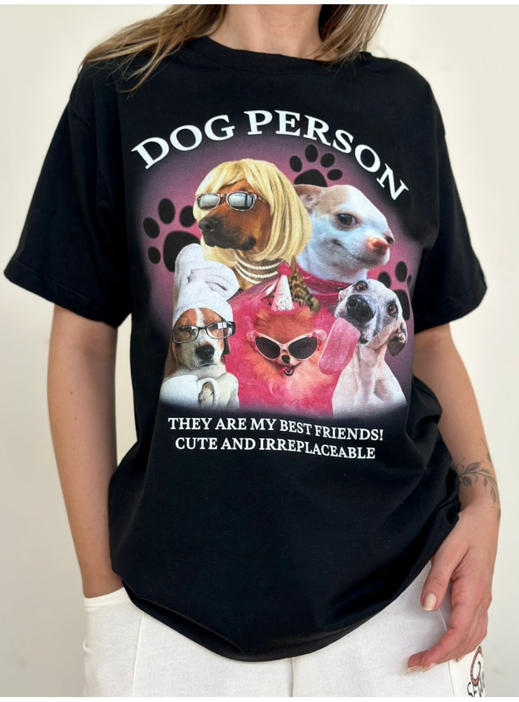 Camiseta Dog Person - Preta — imagem 1