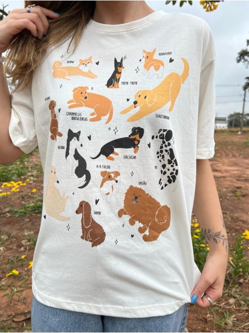Camiseta Doguinhos - Off-White