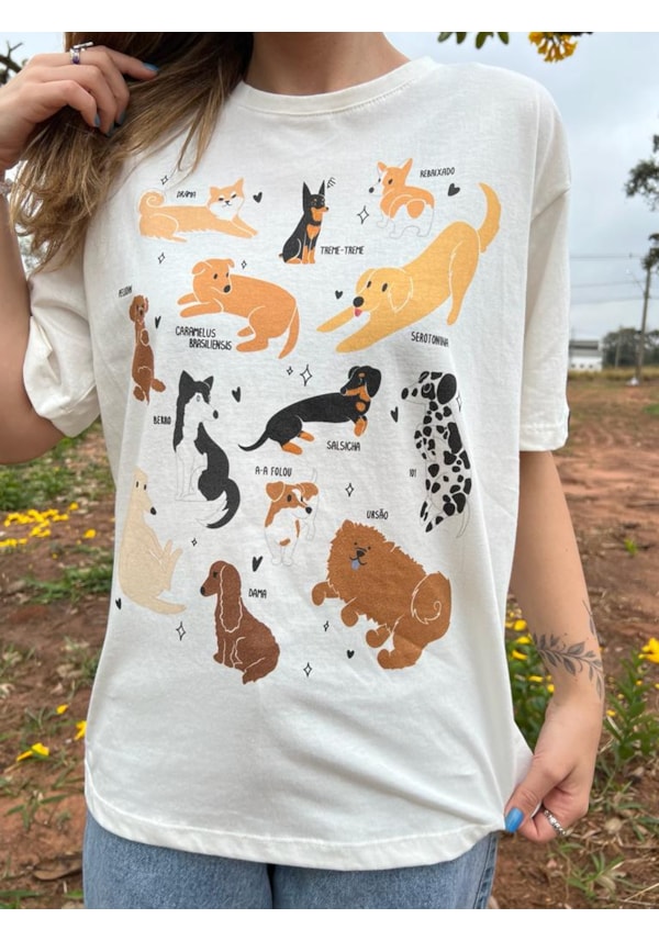 Camiseta Doguinhos - Off-White