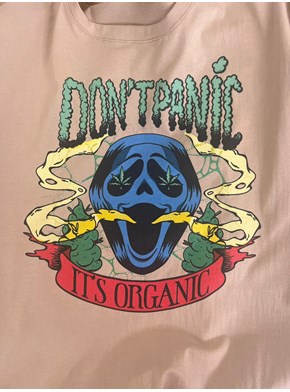 Camiseta Don't Panic - Cáqui