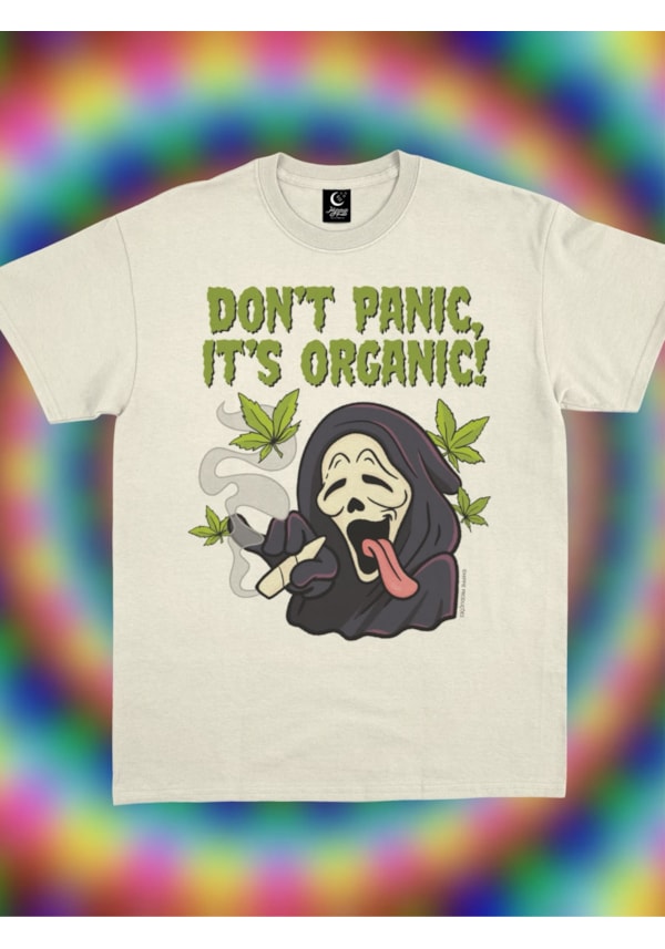Camiseta Don't panic, it's organic! - Off-White