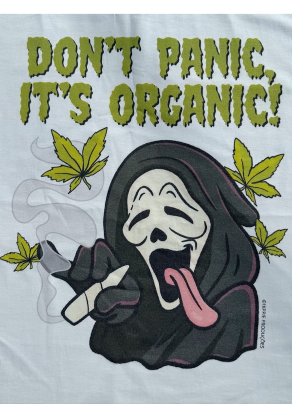 Camiseta Don't panic, it's organic! - Off-White