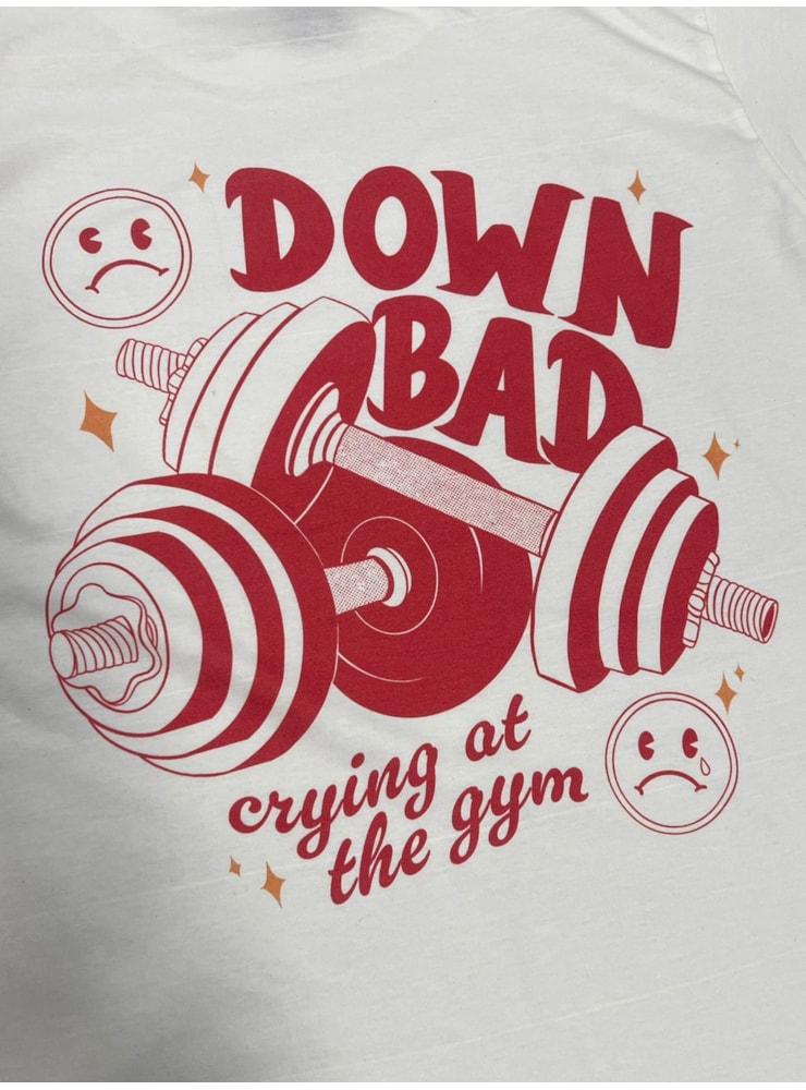 Camiseta Down Bad - Off-White - Frente e Verso — imagem 3