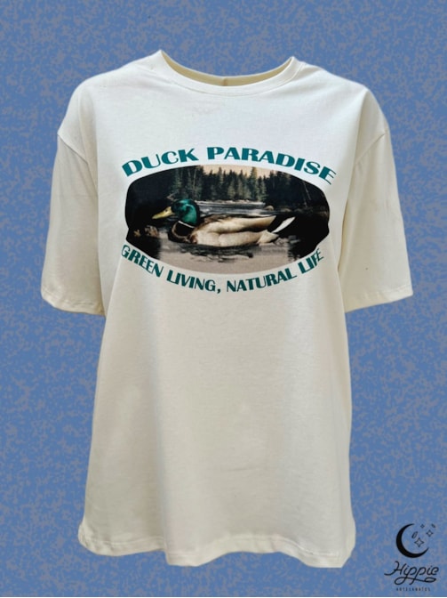 Camiseta Duck Paradise - Off-White