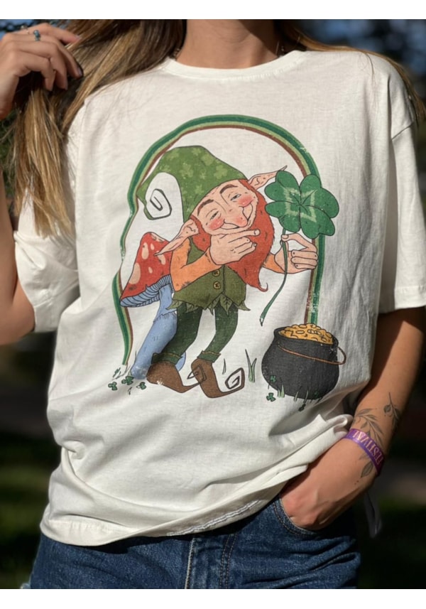 Camiseta Duende Da Sorte - Off-White