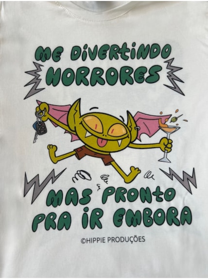 Camiseta Duende me divertindo horrores- Off-White
