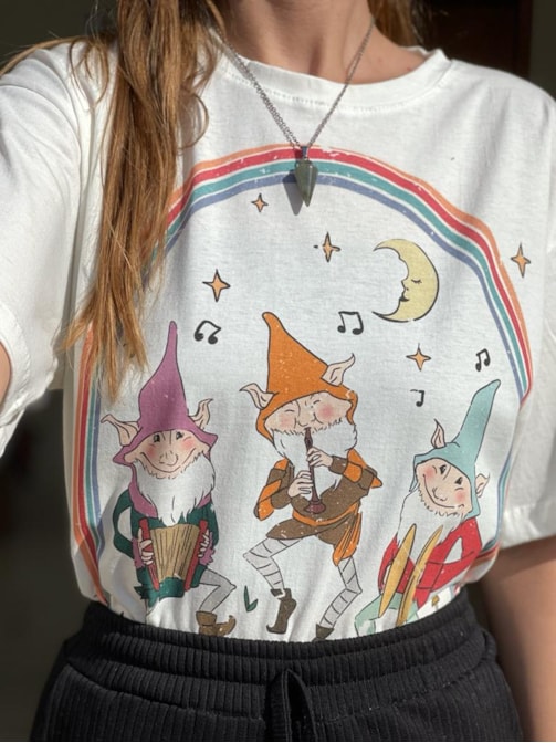Camiseta Duendes Fest - Off-White