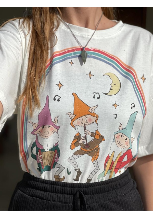 Camiseta Duendes Fest - Off-White