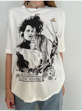 Camiseta Edward Mãos de Tesoura - Off-White