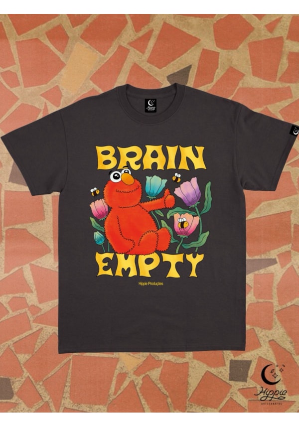 Camiseta Elmo Brain Empty - Preta