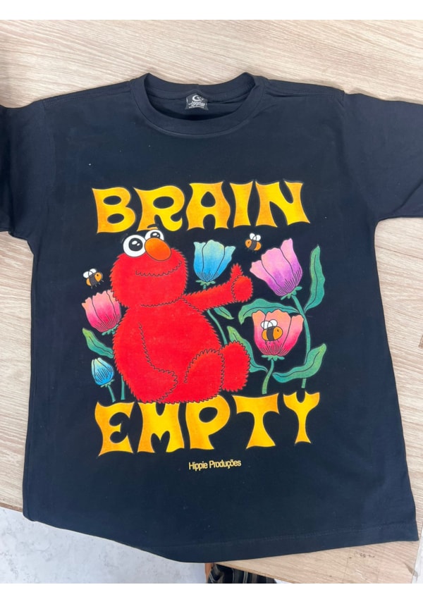 Camiseta Elmo Brain Empty - Preta