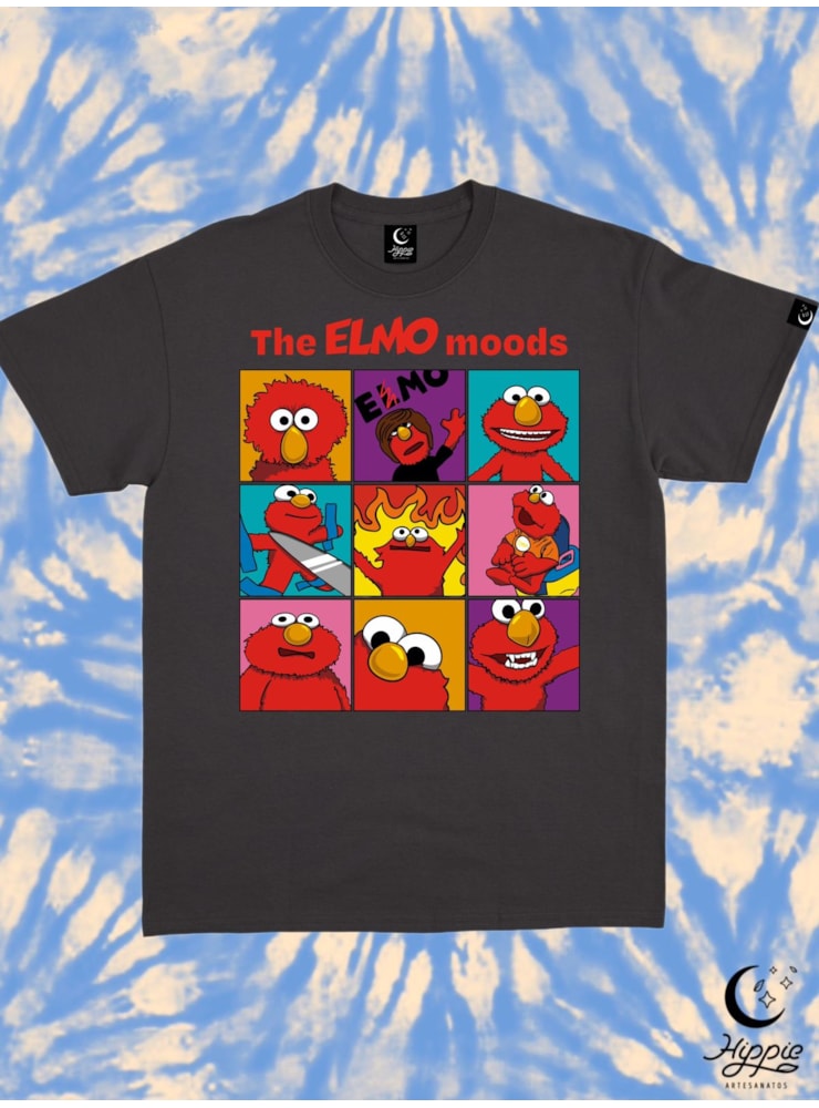 Camiseta Elmo Moods - Preta — imagem 1