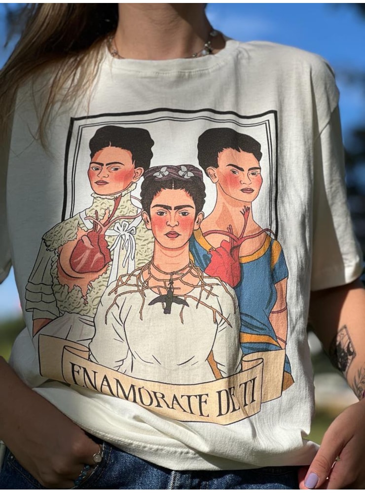 Camiseta Enamórate de Ti - Off-White — imagem 2