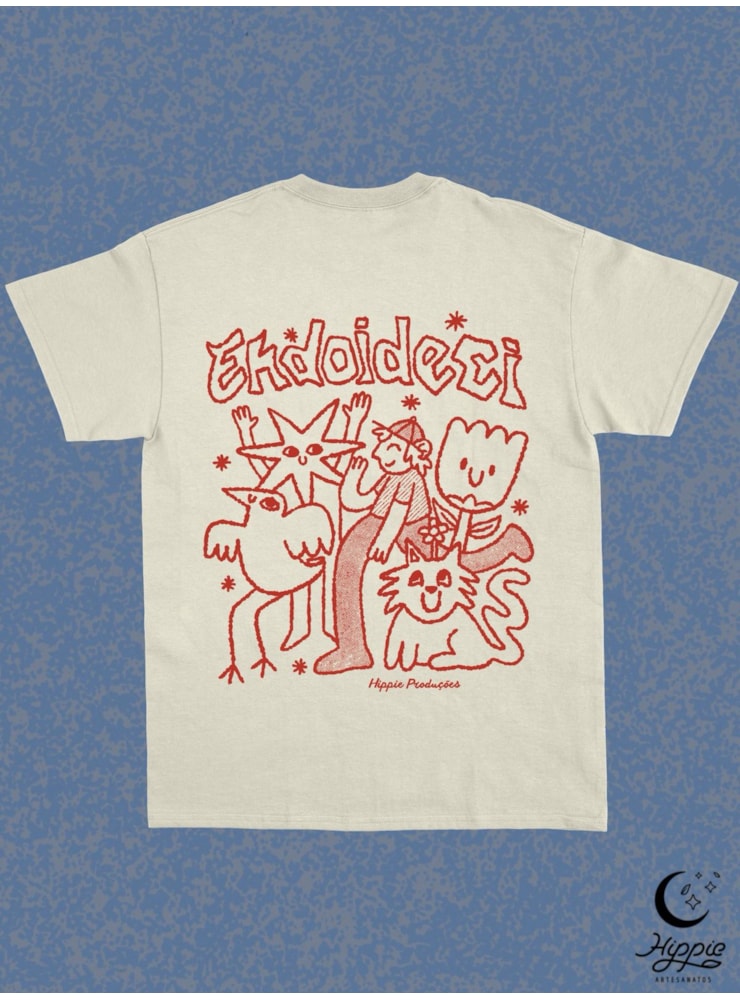 Camiseta Endoideci - Off-White - Frente e Verso — imagem 1
