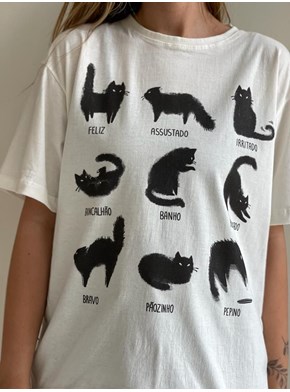 Camiseta Entenda seu Gato - Branca