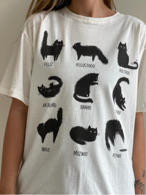 Camiseta Entenda seu Gato - Branca