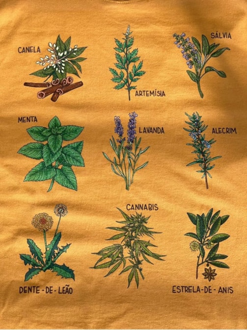 Camiseta Ervas de Bruxa - Caramelo