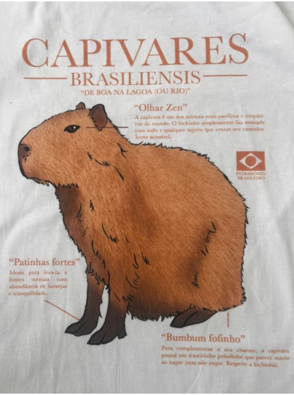 Camiseta Espécie Capivara - Off-White