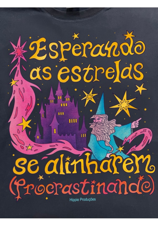 Camiseta Esperando as estrelas - Preta