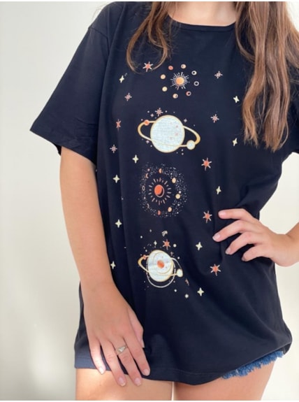 Camiseta Estrela Guia - Preta