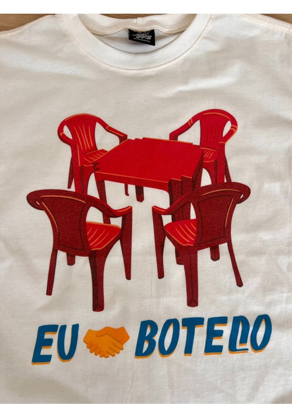Camiseta Eu e Boteco - Off-White