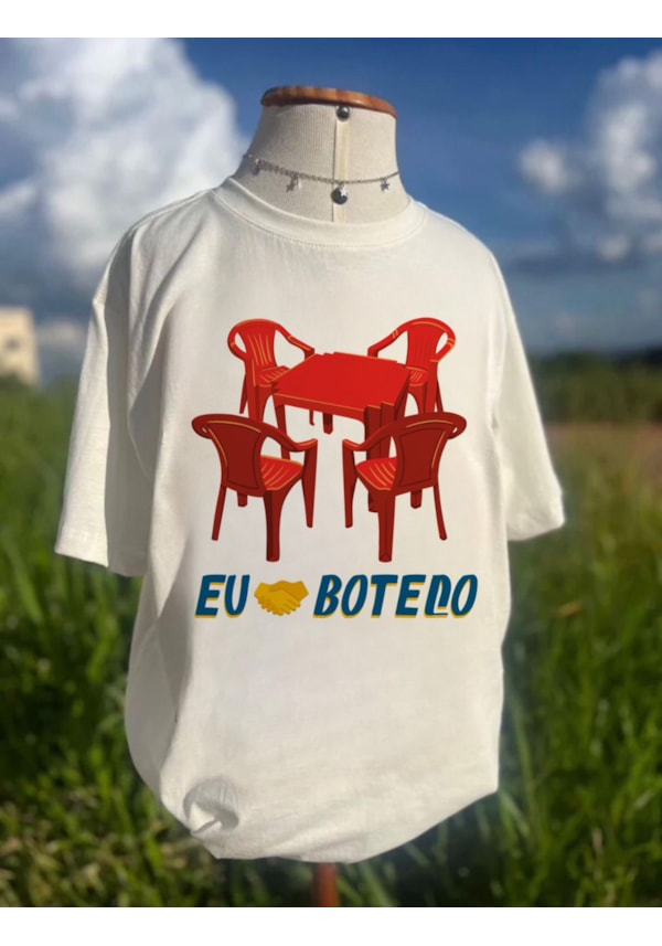 Camiseta Eu e Boteco - Off-White
