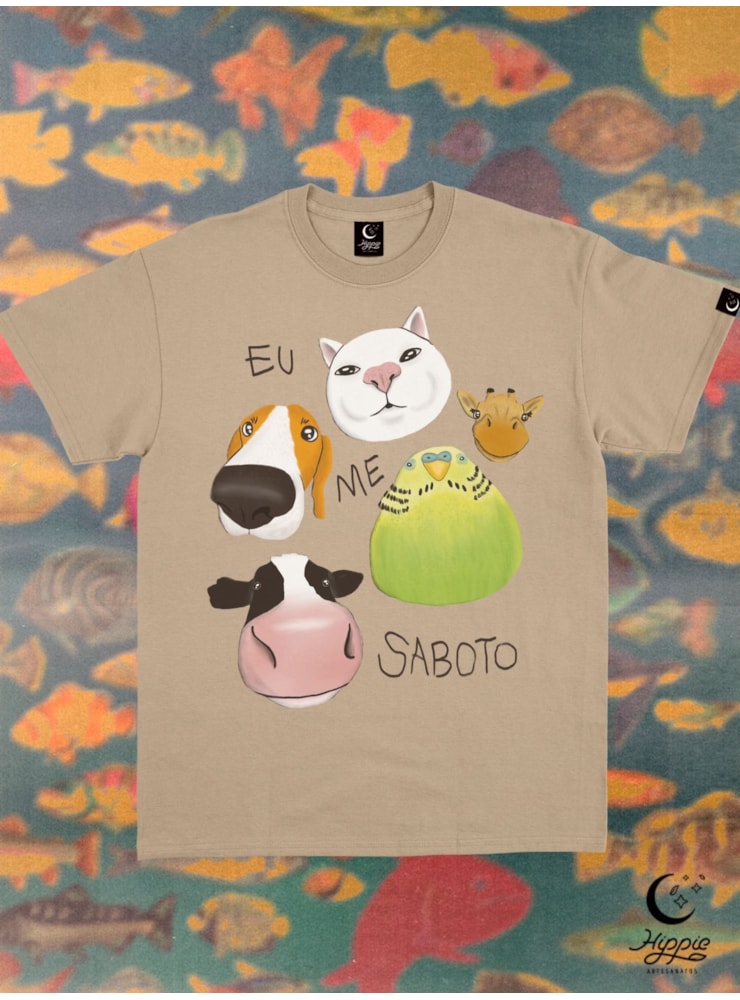 Camiseta Eu Me Saboto - Cáqui — imagem 1