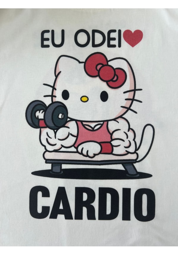 Camiseta Eu Odeio Cardio - Off-White