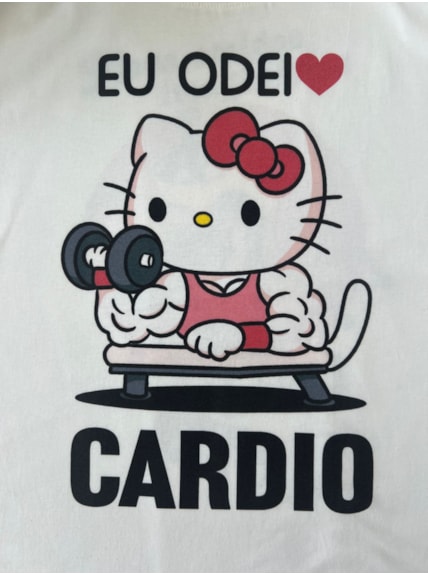 Camiseta Eu Odeio Cardio - Off-White