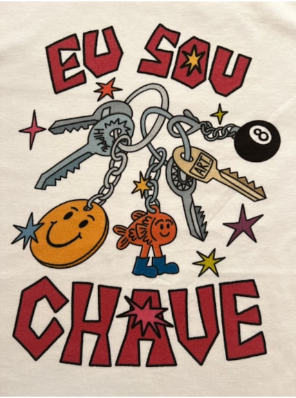 Camiseta Eu sou Chave - Off-White